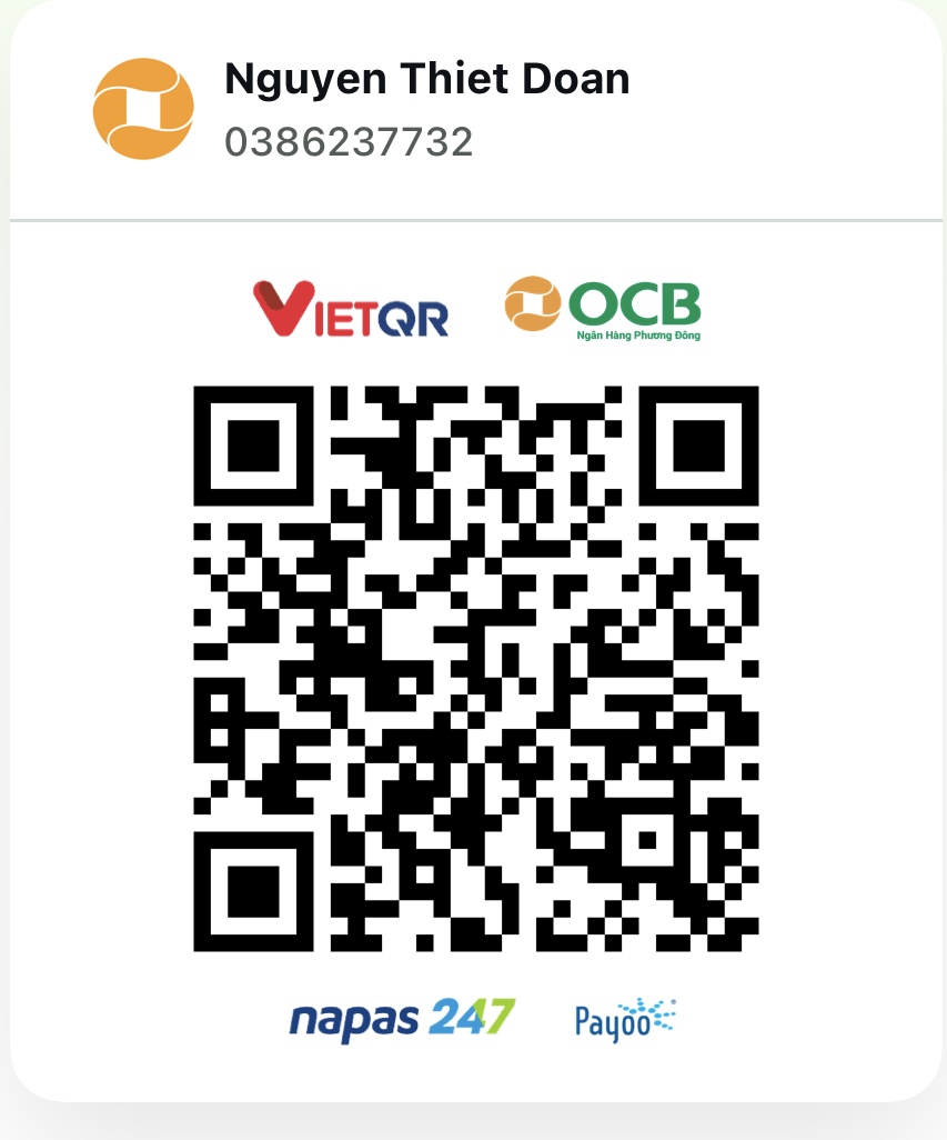 Mã QR Donate Nguyễn Thiết Đoàn